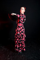 6 VESTIDO NEGRO FLORES ROJAS